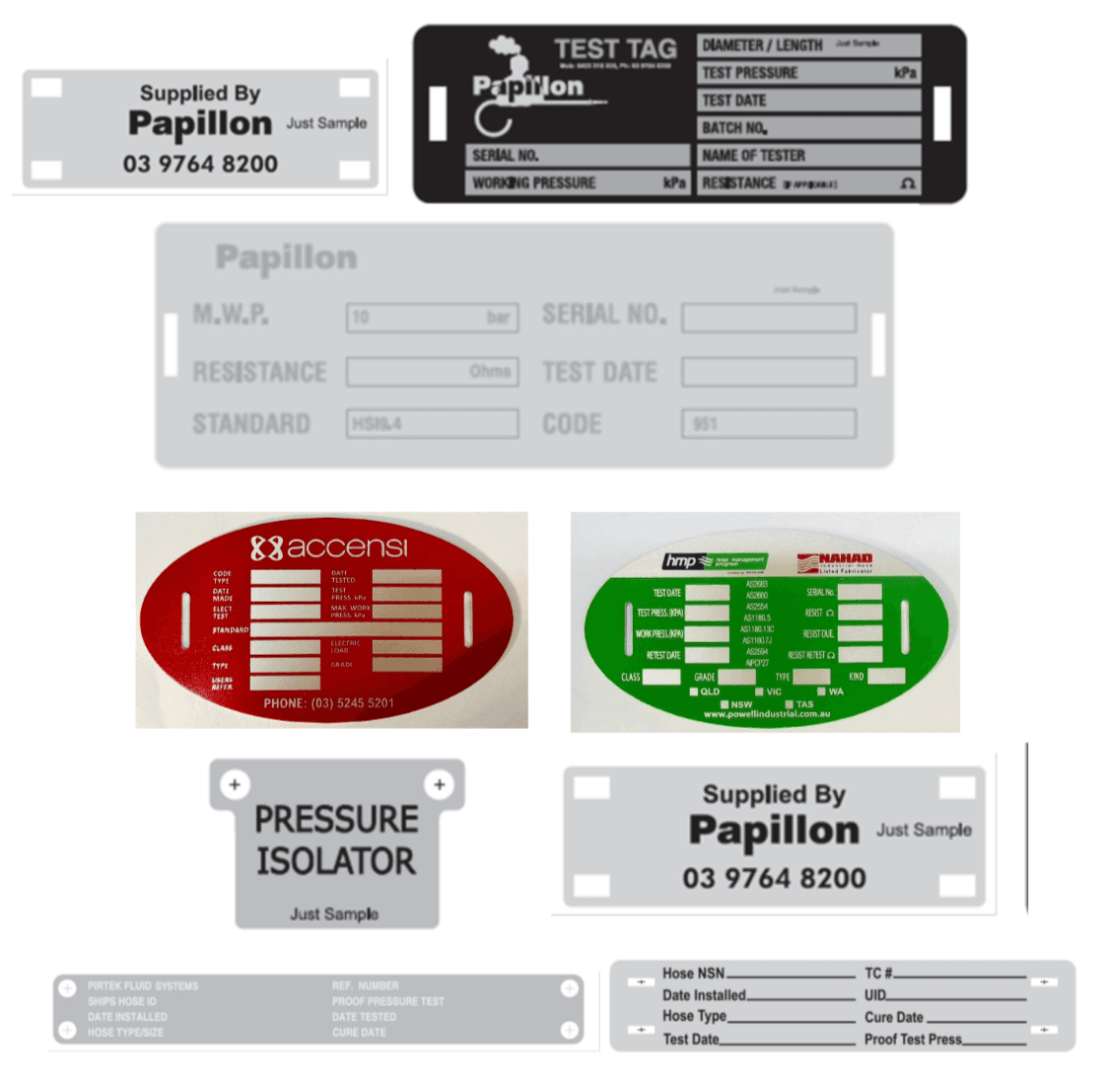 Hose Tags