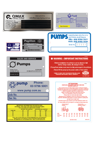 Pump Tags
